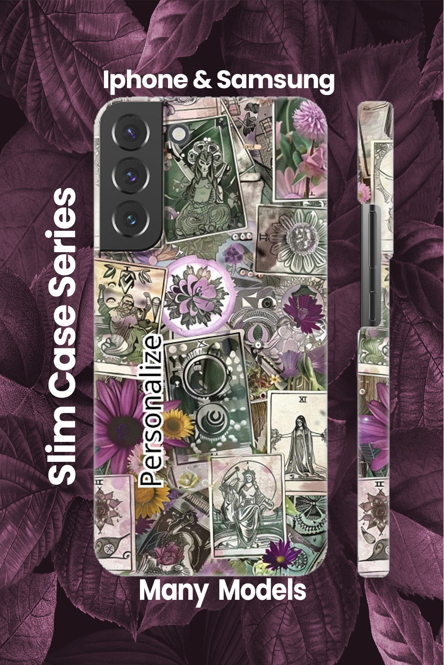 Slim Purple Tarot Style Phone Cases for most Iphone and Samsung Models